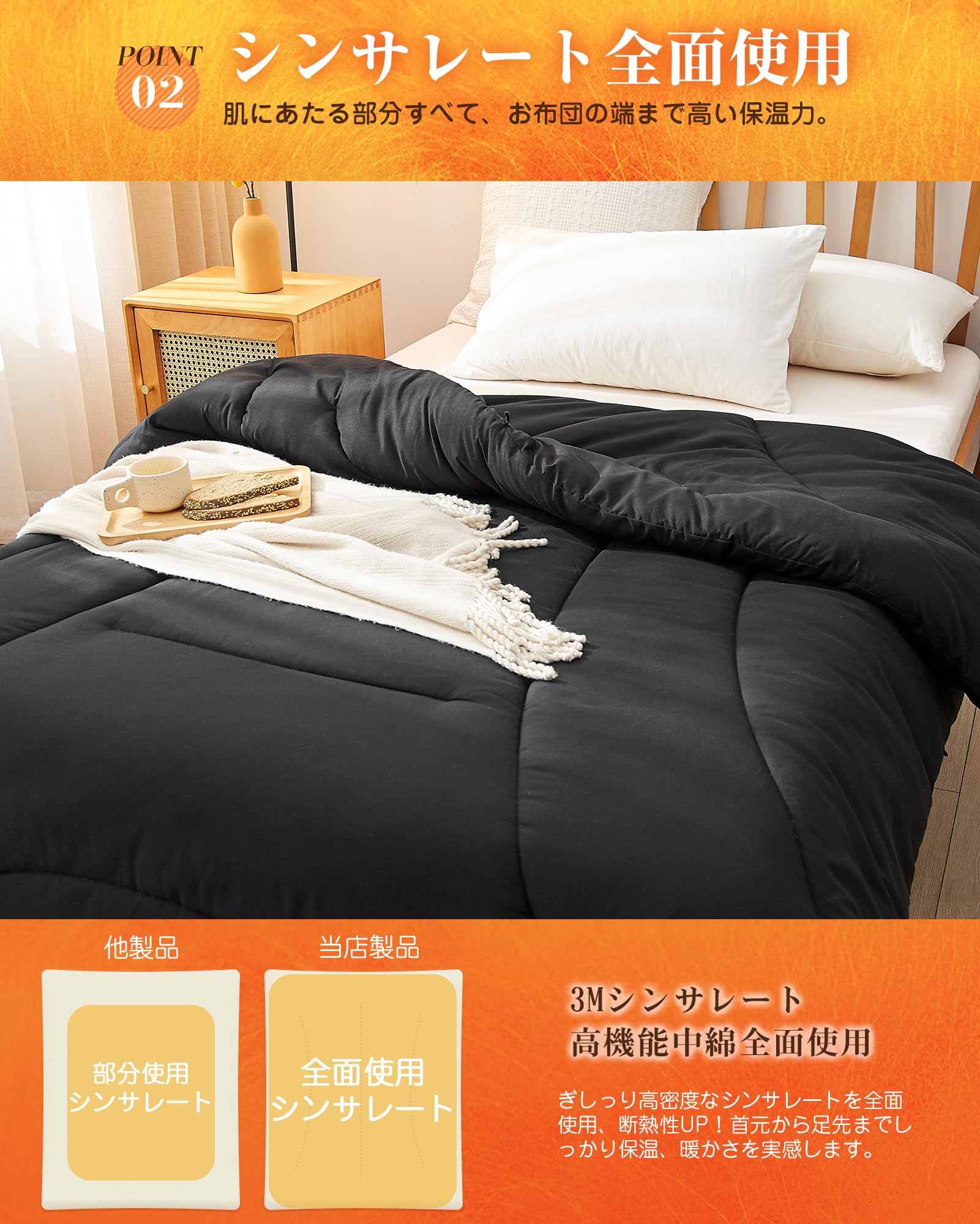 VK Living 掛け布団 シンサレート シング 150x210 cm Amazon｜VK Living 掛け布団 シンサレート シングル 冬 羽毛より